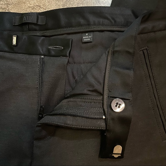 ATM Anthony Thomas Melillo Cuffed Ponte Pants Black Satin Womens Size 6 - Picture 7 of 10